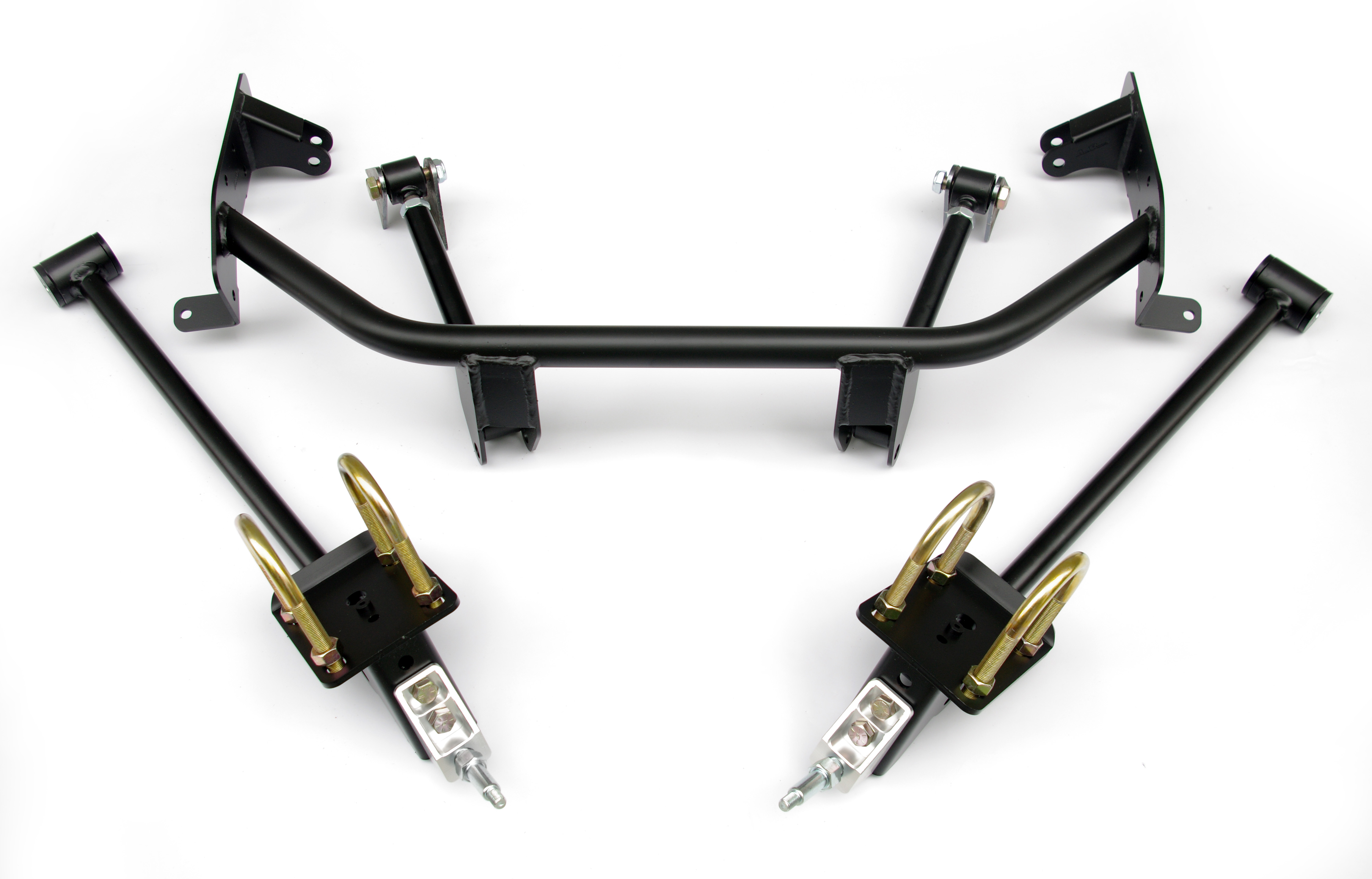 RideTech offers Bolt-In 4-Link Systems for a wide range of applications, Here is a kit for a Ford Galaxie.