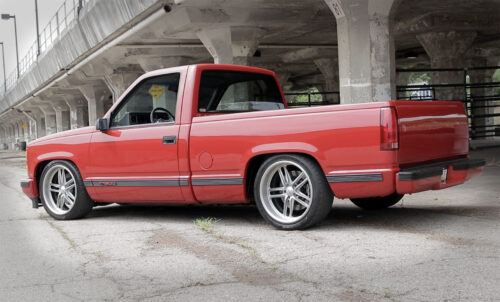 LS OBS Chevy 1500 pickup truck slammed coil over supsension ride tech columbus ridetech LSA Blower Supercharged