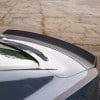 alternate view of 2024+ RTR Decklid spoiler installed on blue Mustang GT