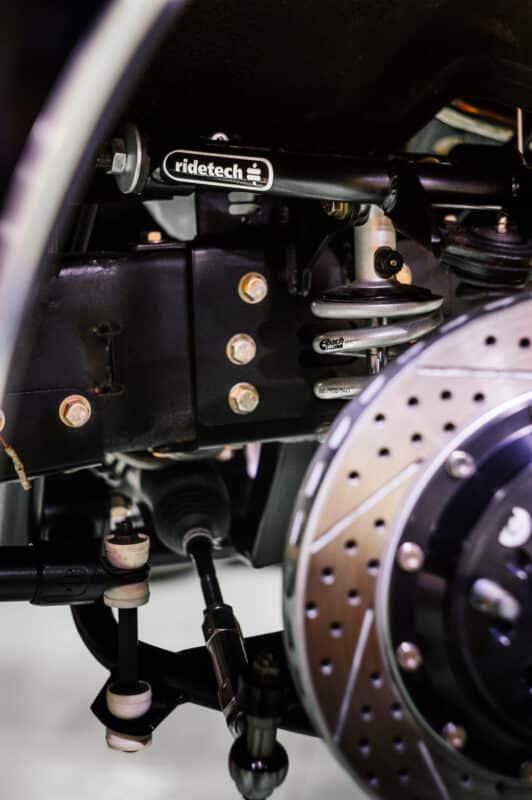 image of Ridetech suspension installed on F100