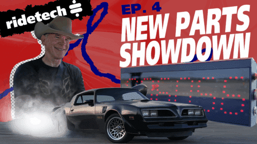 Randy's Randit Trans Am is pictured doing a burnout after completing his fastest lap on the Ridetech autocross.