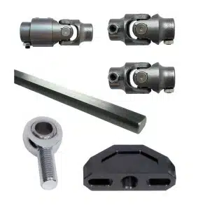 High Clearance Steering Column U-Joint Kit | 1"-48 Spline to 3/4"-36 Spline