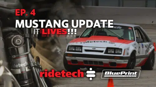 Ridetech Fox Body Mustang on track